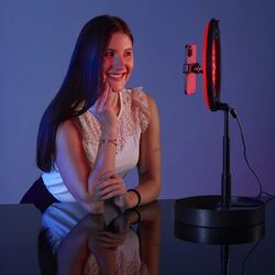 Trepied cu lampa Hama SpotLight FoldUp RGB 102 (Black) Thumb