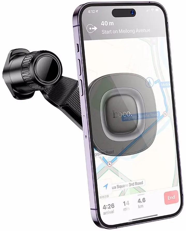 Suport auto pentru telefon Hoco H74 Crown (Metal Grey)