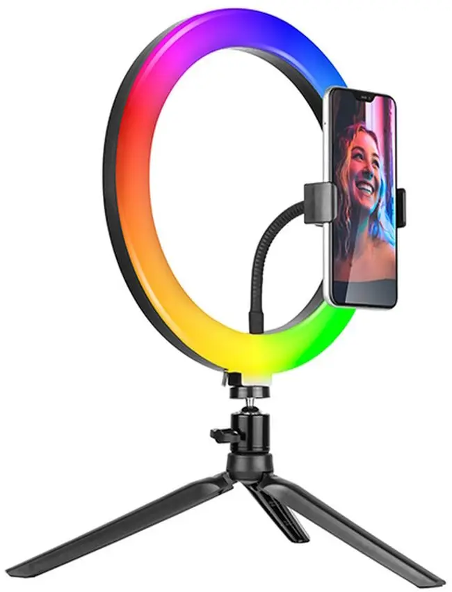 Trepied cu lampa Tracer RGB Ring TRAOSW46807 (Black)