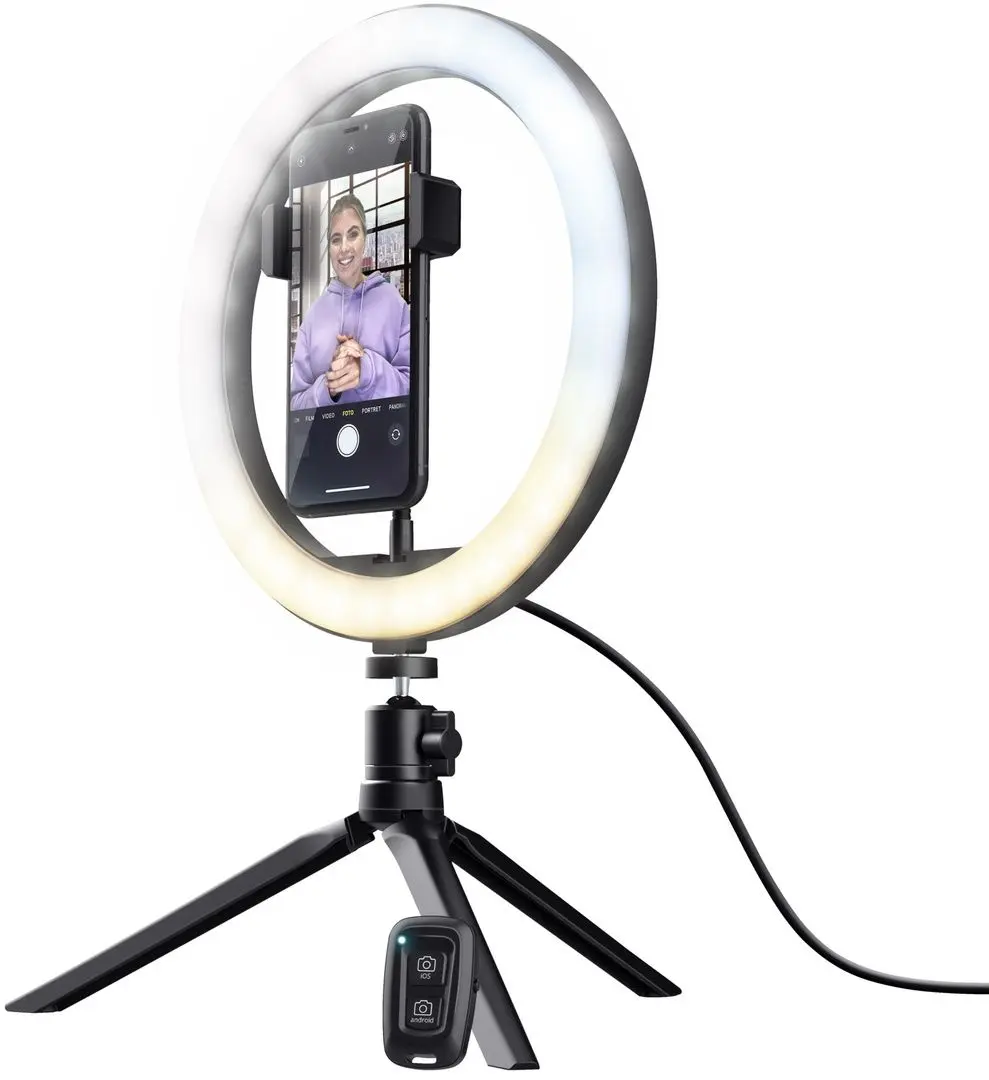 Набор штатив с лампой  + зеленый экран Trust Maku+ (Black)