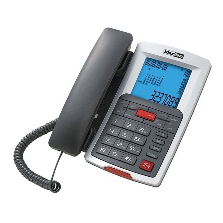 Стационарный телефон Maxcom KXT709 Clip Graphite Silver