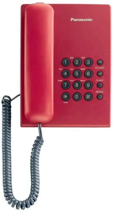 Телефон Panasonic KX-TS500FXR (Red) - 2