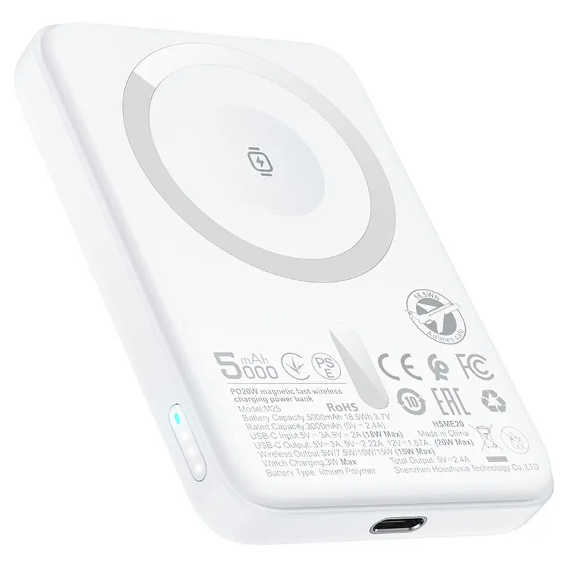 Acumulator extern universal Acefast M25 5000mAh (White)