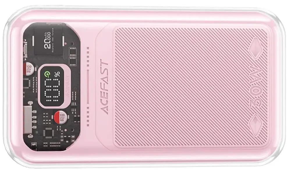 Универсальный внешний аккумулятор Acefast Sparkling M2 20000mAh (Cherry Blossom) - 2