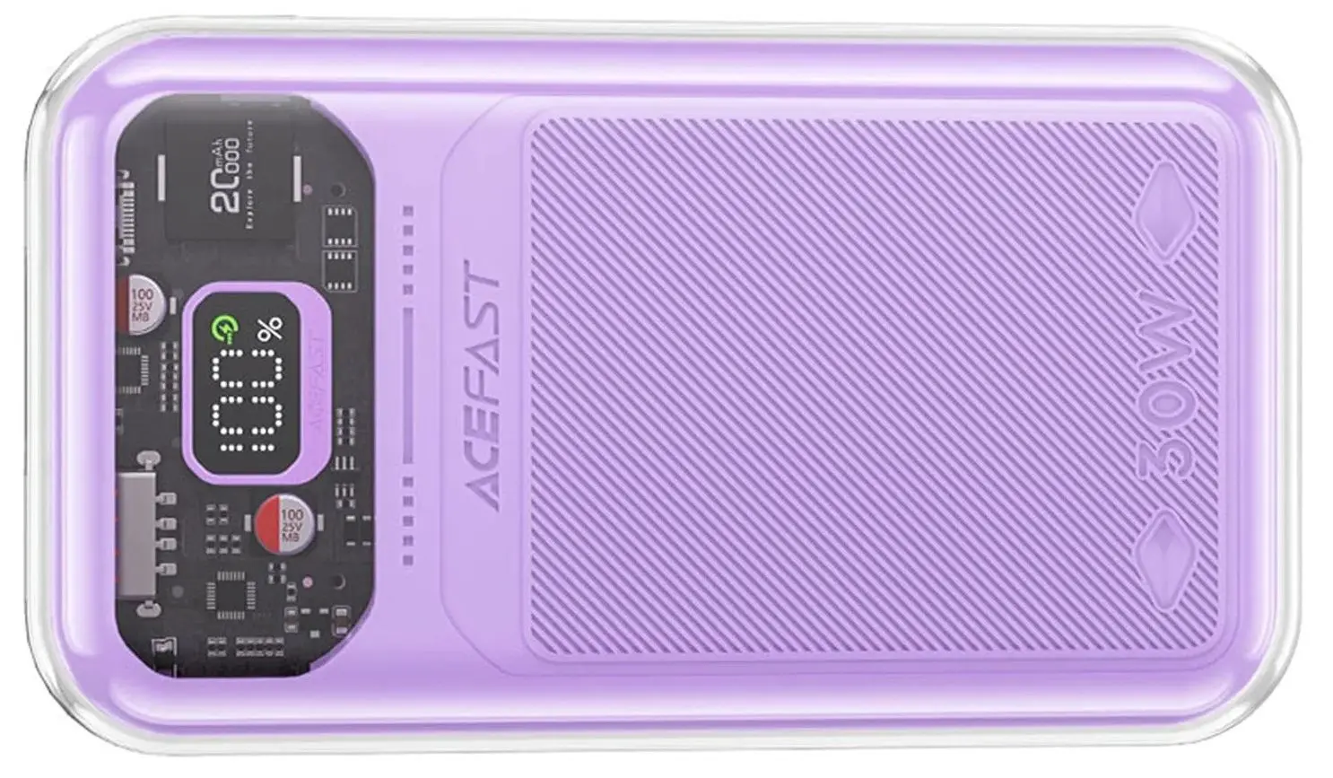 Универсальный внешний аккумулятор Acefast Sparkling M2 20000mAh (Purple Alfalfa) - 2