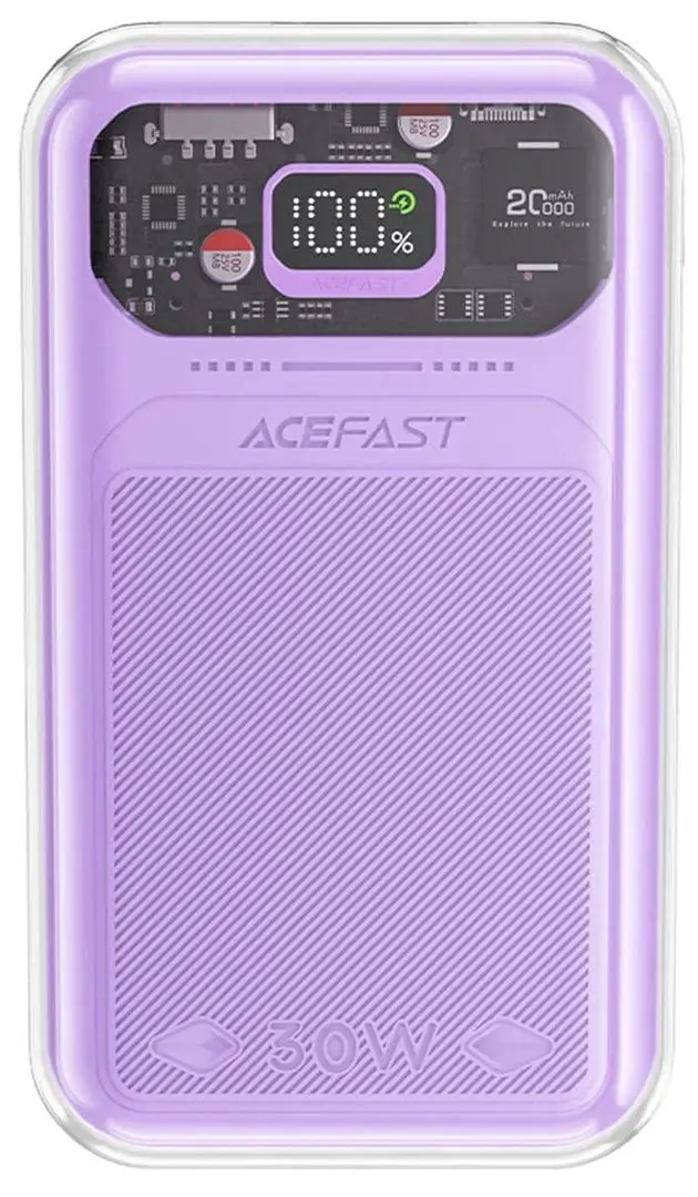 Универсальный внешний аккумулятор Acefast Sparkling M2 20000mAh (Purple Alfalfa)