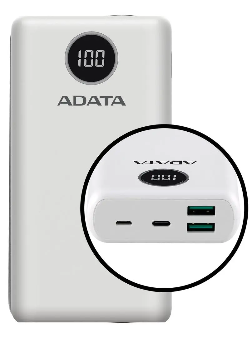 Универсальный внешний аккумулятор Adata P20000QCD 20000mAh (White) - 4
