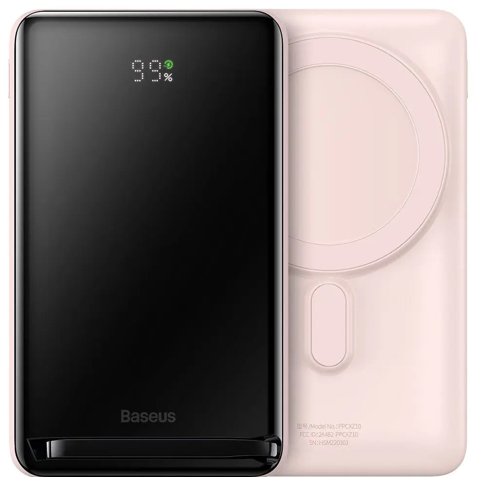 Универсальное зарядное устройство Baseus Magnetic 10000mAh 20W (Pink) - 7