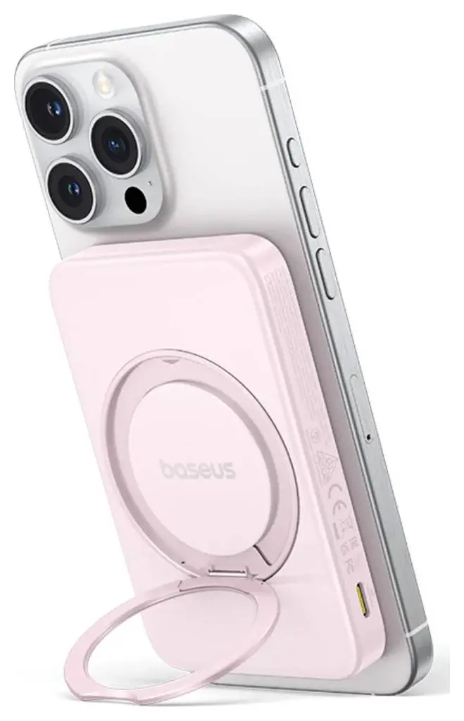 Универсальный внешний аккумулятор Baseus PicoGo Magnetic 5000mAh (Pink)