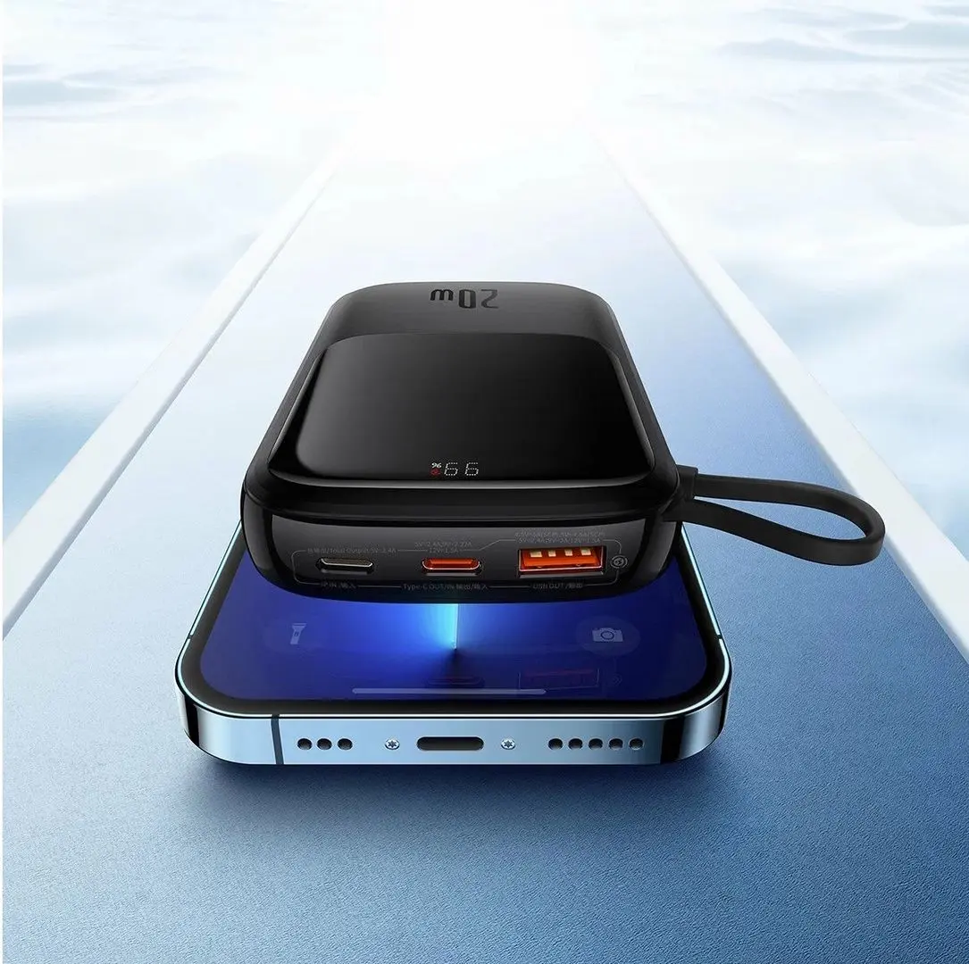 Acumulator extern universal Baseus Qpow Pro IP Edition PPQD020001 10000mAh (Black)