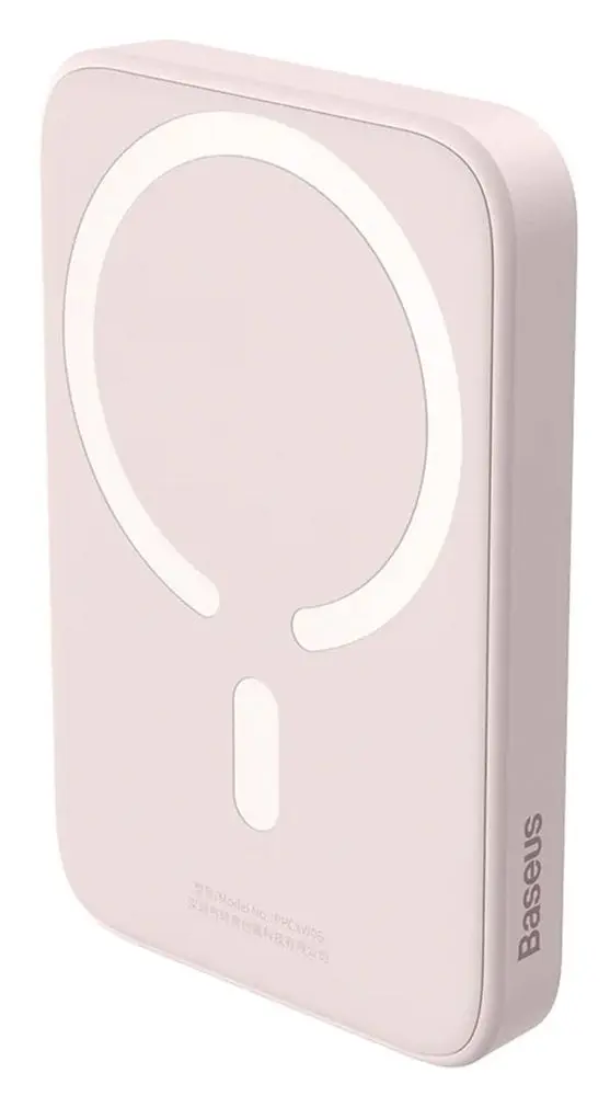 Внешний аккумулятор с беспроводной зарядкой Baseus Magnetic Mini 6000mAh (Pink) - 2