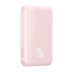 Внешний аккумулятор с беспроводной зарядкой Baseus Magnetic Mini 6000mAh (Pink) Thumb