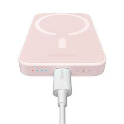 Внешний аккумулятор с беспроводной зарядкой Baseus Magnetic Mini 6000mAh (Pink) Thumb