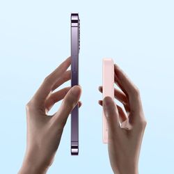 Внешний аккумулятор с беспроводной зарядкой Baseus Magnetic Mini 6000mAh (Pink) Thumb