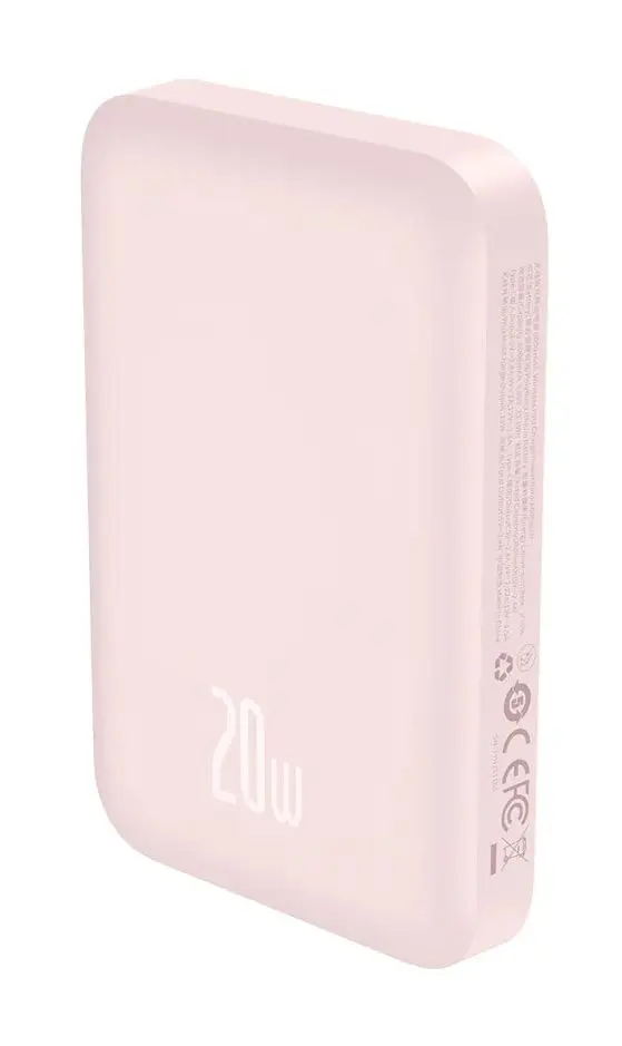 Внешний аккумулятор с беспроводной зарядкой Baseus Magnetic Mini 6000mAh (Pink)