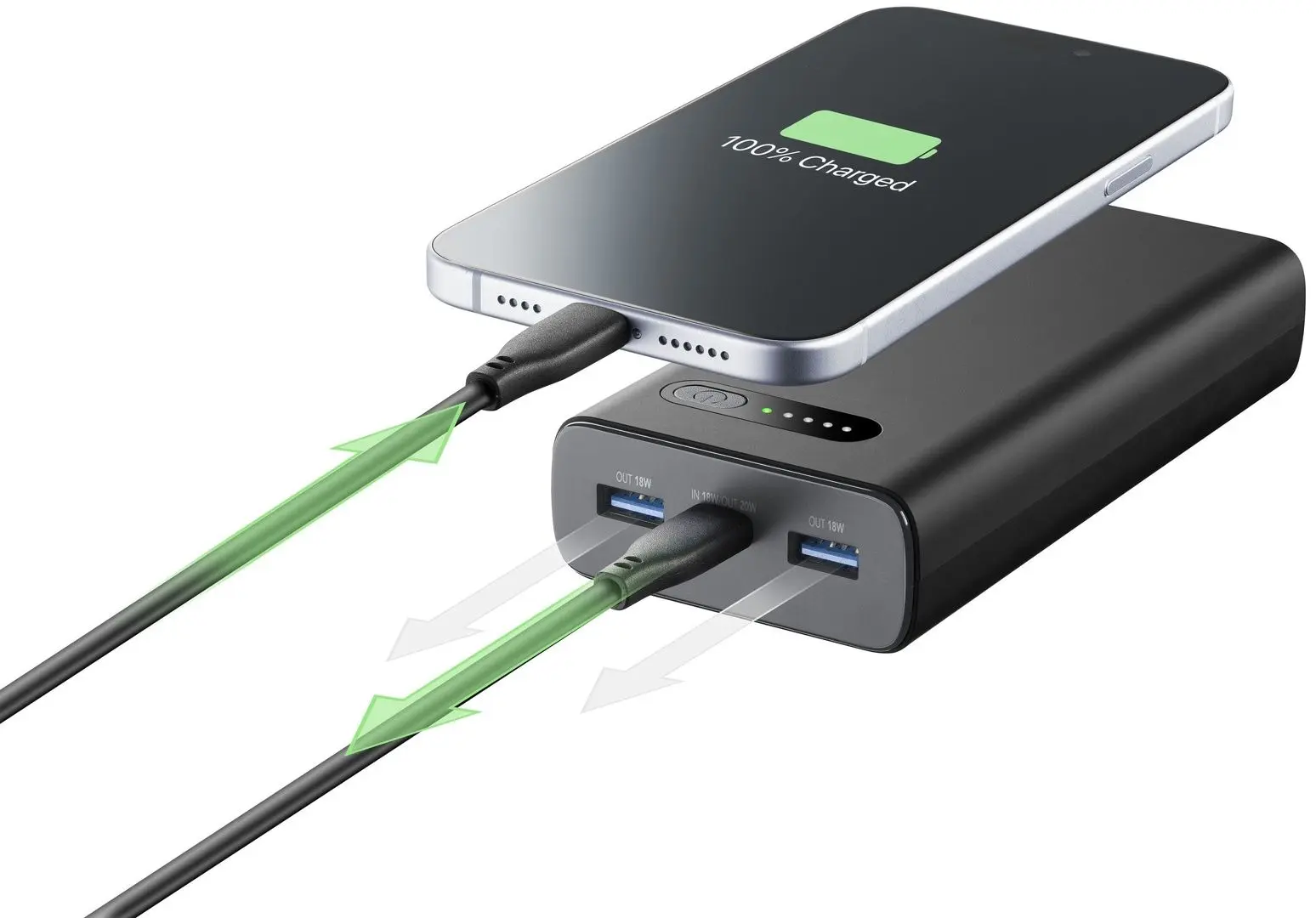 Acumulator extern universal Cellularline Fast PD 20000mAh (Grey)