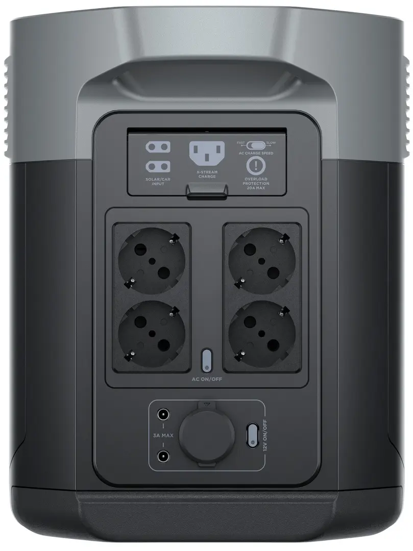 Портативная зарядная станция EcoFlow Delta 2 Max (Silver/Dark Gray)