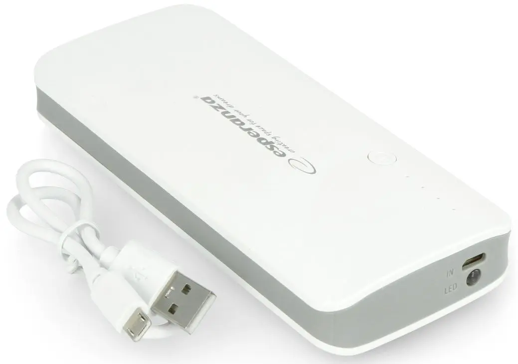 Универсальный внешний аккумулятор Esperanza Radium EMP106WE 8000mAh (White/Grey) - 2