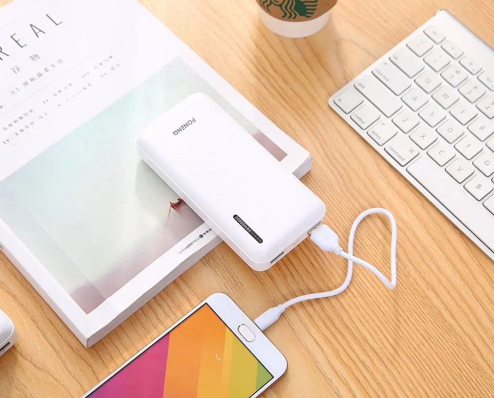 Acumulator extern universal Foneng P100 10000mAh (White)