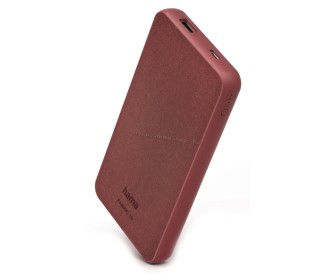 Универсальный внешний аккумулятор Hama Fabric 10 10000mAh (Chilli Red)