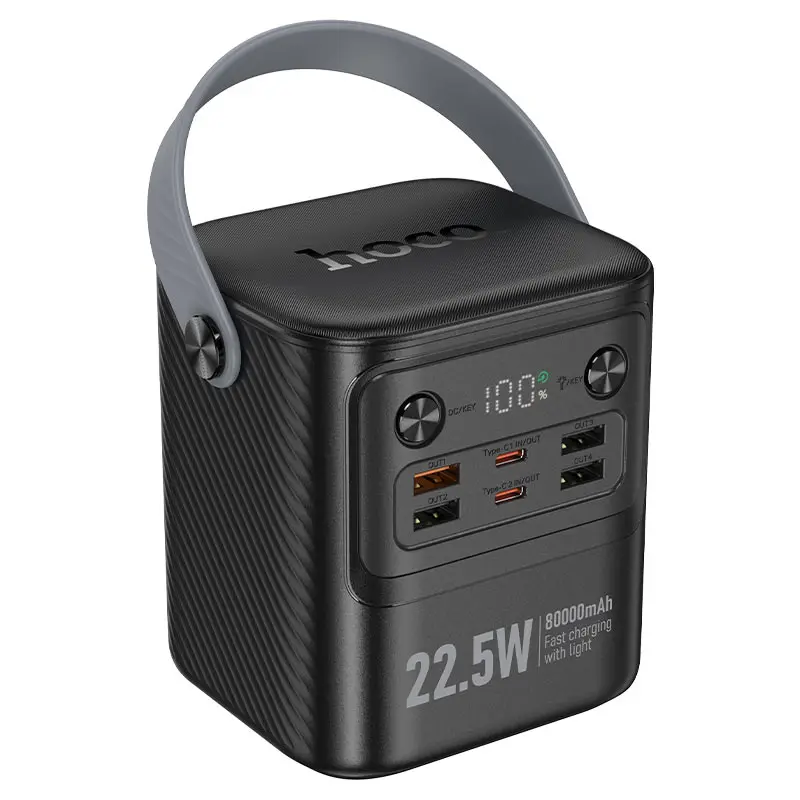 Acumulator extern universal Hoco J152 Tough 80000mAh (Black) - 2