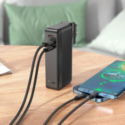 Универсальный внешний аккумулятор Hoco Q16 Friendly 10000mAh (Black) Thumb