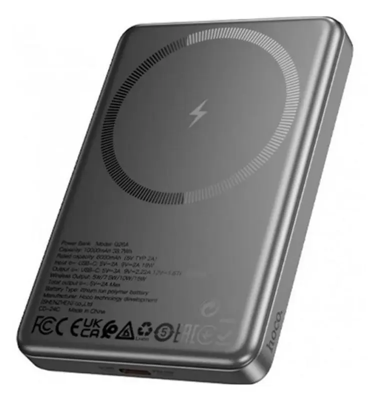 Acumulator extern universal Hoco Q26A Joy 10000mAh (Metal Grey)