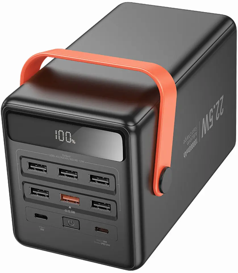 Универсальный внешний аккумулятор Hoco Surpass J142 (Black/Orange)