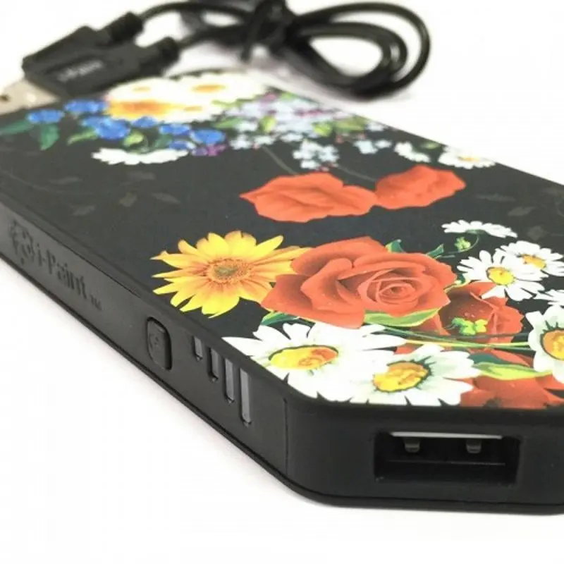 Универсальный внешний аккумулятор i-Paint Power Bank 3000mAh (Black Flower) - 5