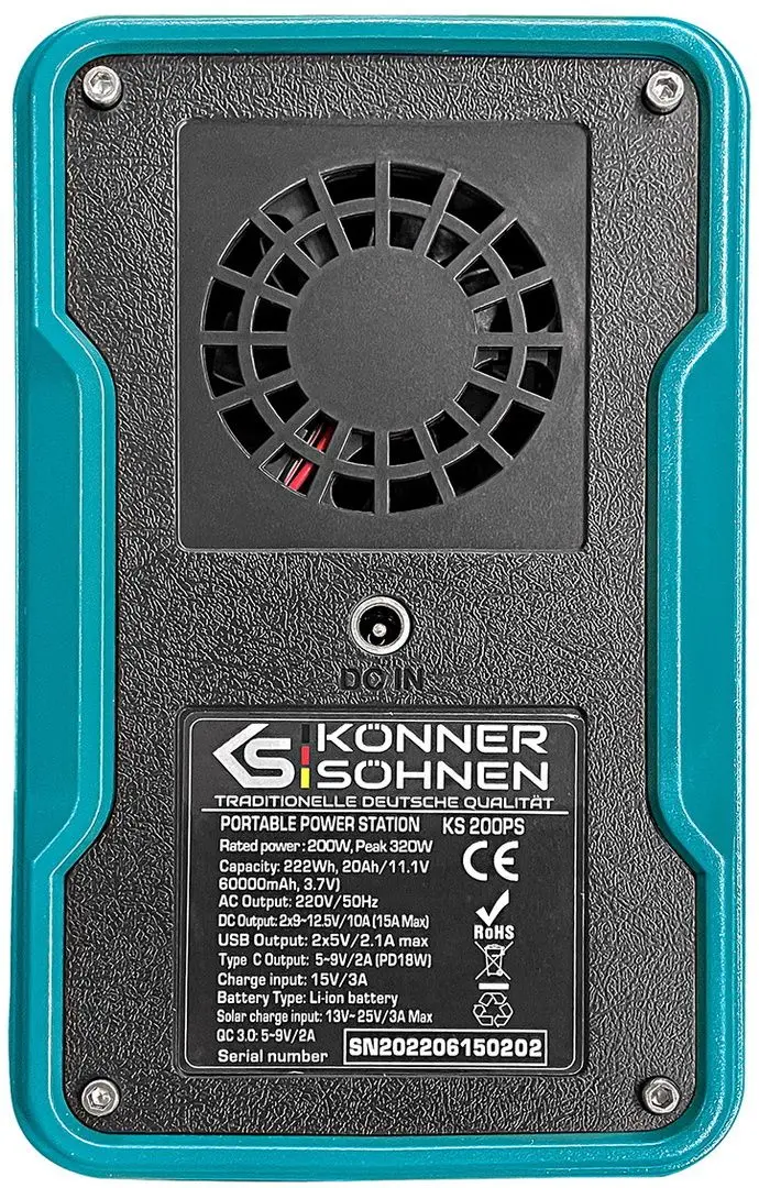 Statie de incarcare portabila Konner & Sohnen KS 200PS (Turquoise/Black)