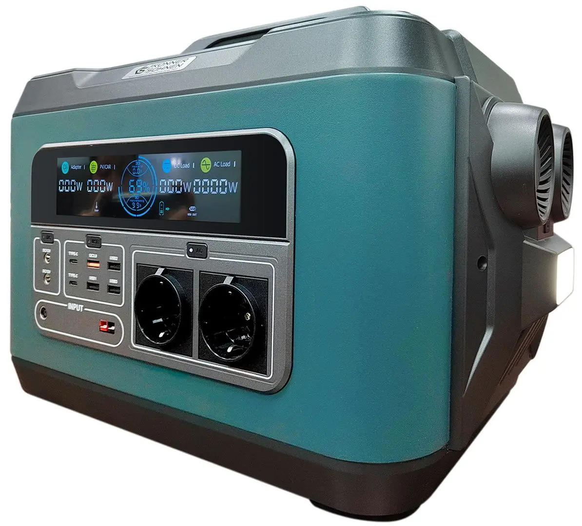 Портативная зарядная станция Konner & Sohnen KS 2200PS-FC (Turquoise/Black) - 2