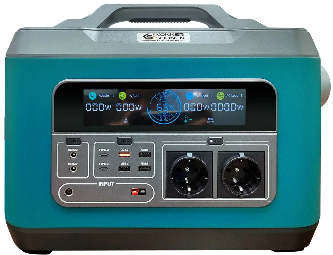 Портативная зарядная станция Konner & Sohnen KS 2200PS-FC (Turquoise/Black)