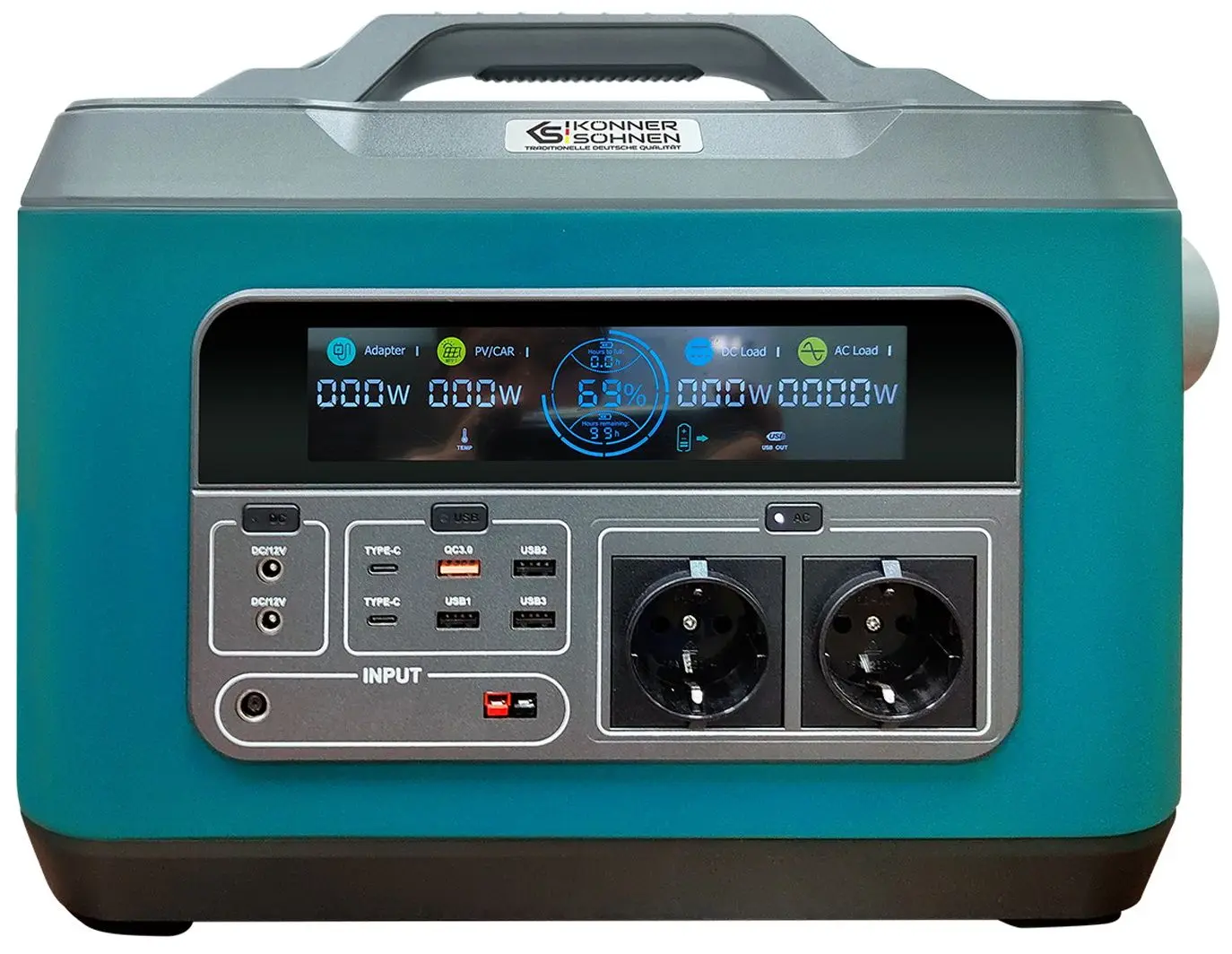 Statie de incarcare portabila Konner & Sohnen KS 3000PS-FC (Turquoise/Black)