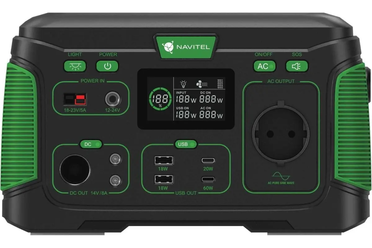Statie electrica portabila Navitel NS500 (Black/Green)