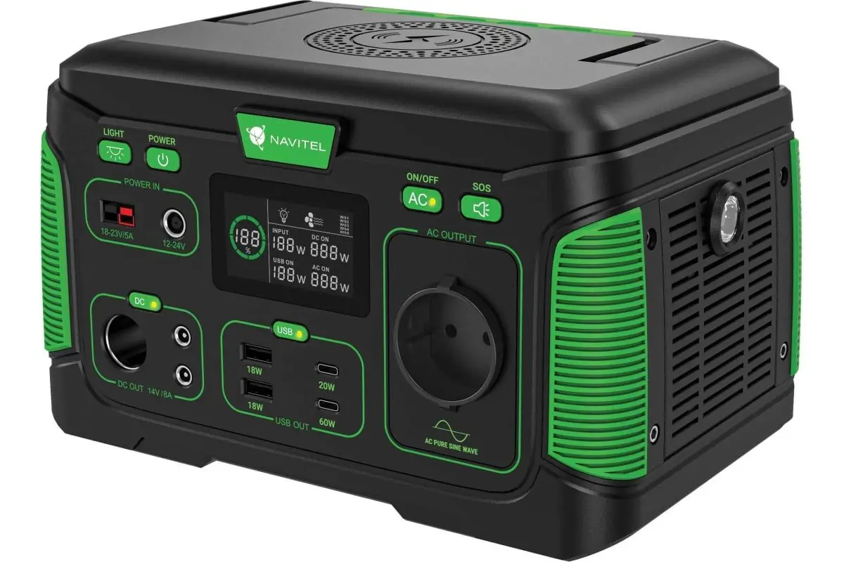 Statie electrica portabila Navitel NS500 (Black/Green)