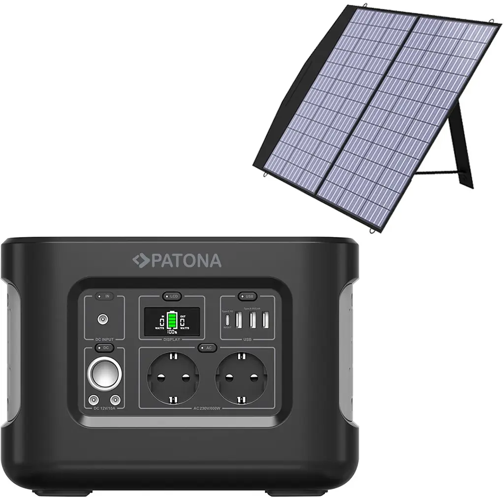 Statie de alimentare electrica portabila Patona Autarc 600 + 100W (Black)