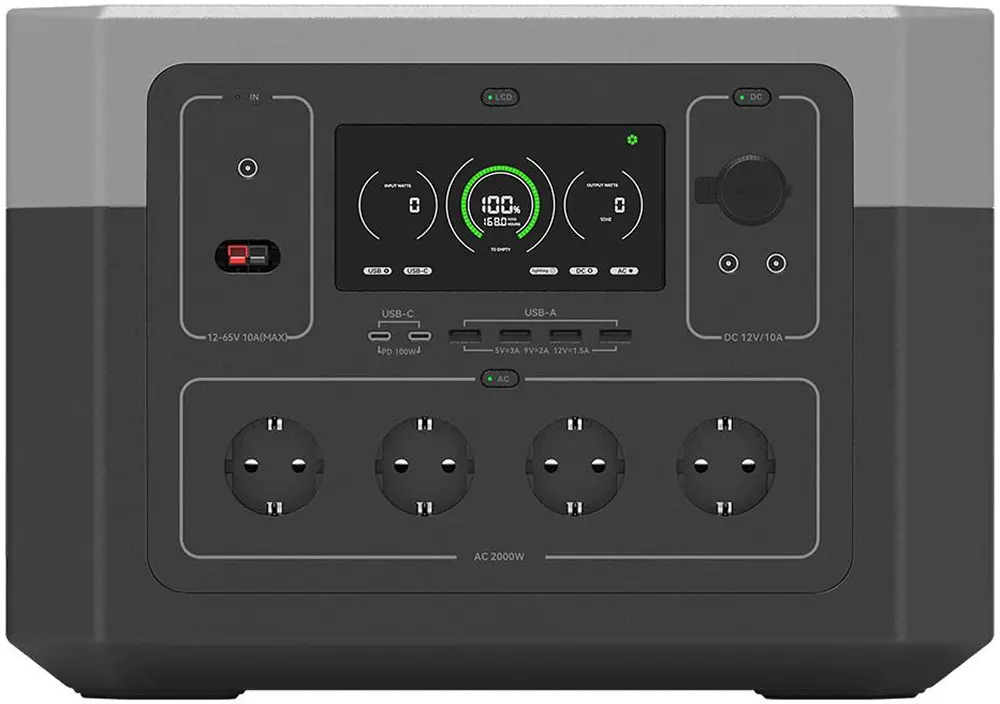 Statie de alimentare electrica portabila  + panou solar Patona Autarc 2000 + 100W (Black)