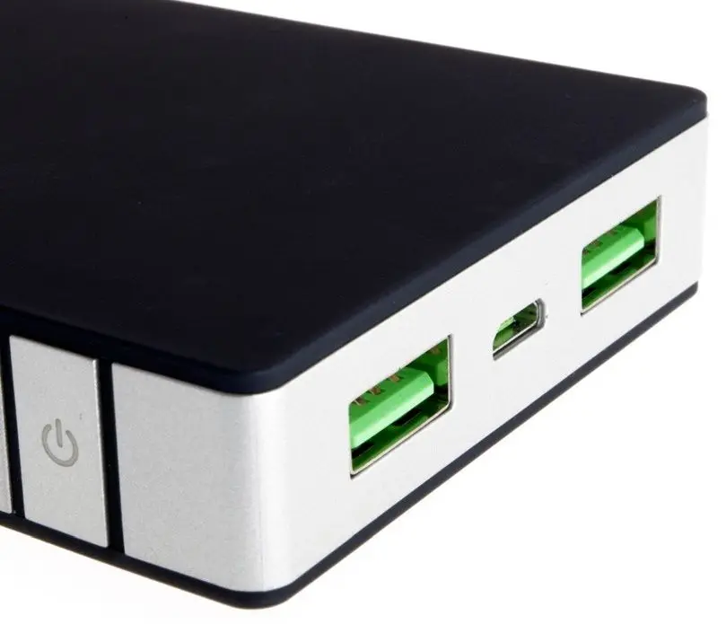 Универсальный внешний аккумулятор PowerNeed P10000B 10000 mAh (Black/Silver) - 4