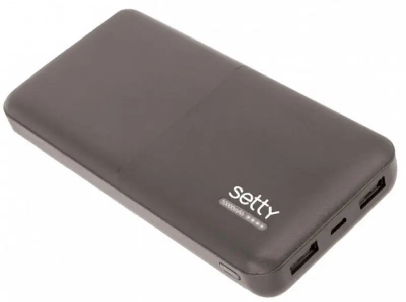 Универсальный внешний аккумулятор Setty Power Bank 10000 mAh (Black)