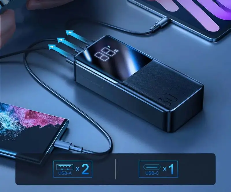 Универсальный внешний аккумулятор Sign SN-QP193 30000 mAh (Black) - 4