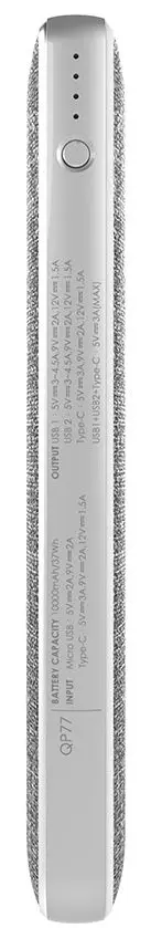 Acumulator extern universal Silicon Power QP77 10000mAh (Grey) - 2