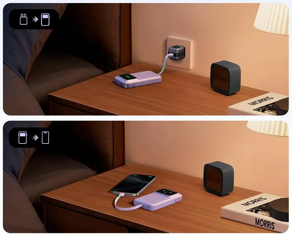 Acumulator extern universal Ugreen Uno 35604B 10000mAh (Purple)