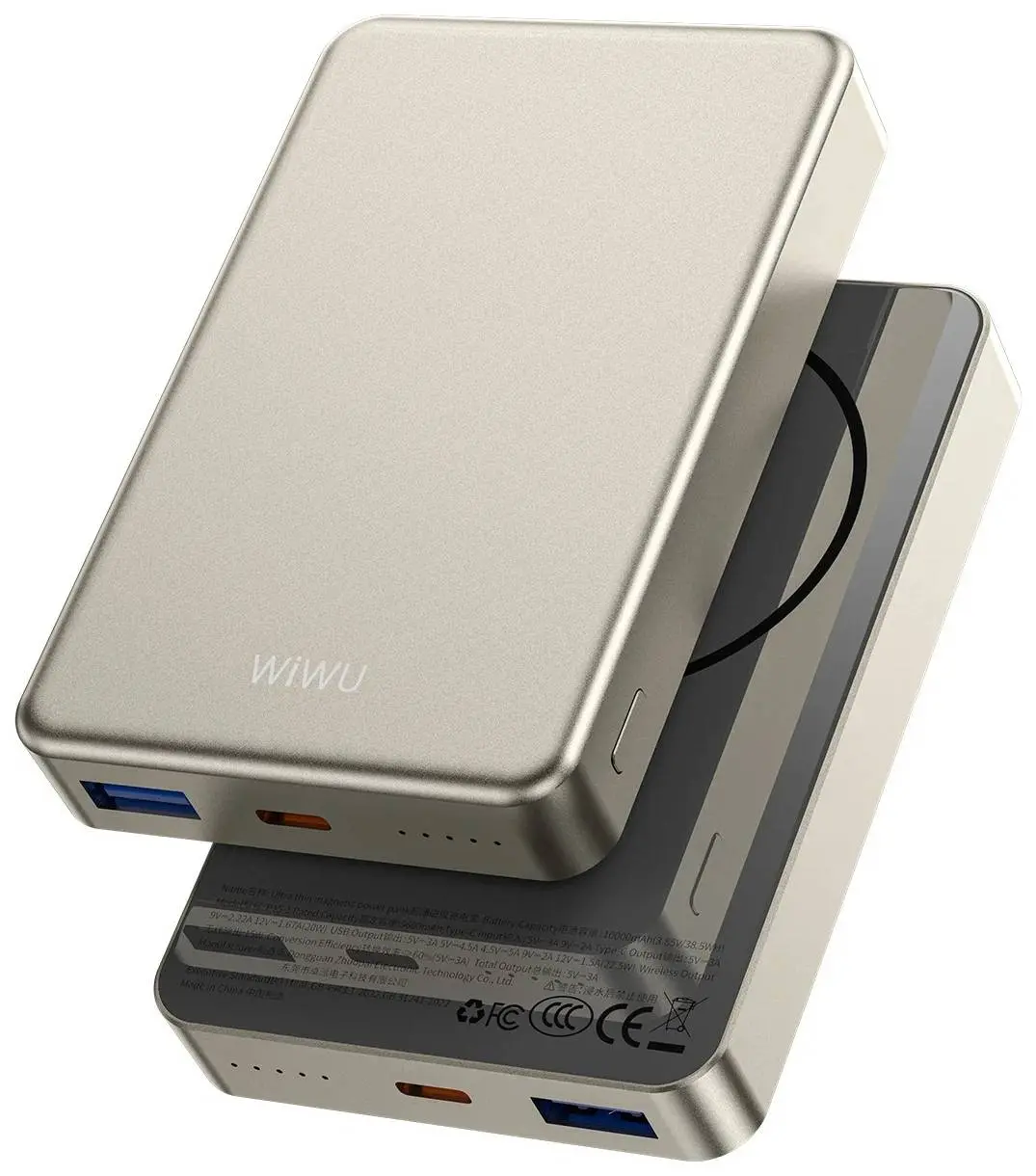 Acumulator extern universal Wiwu P15-1 10000mAh (Titanium Gold) - 4