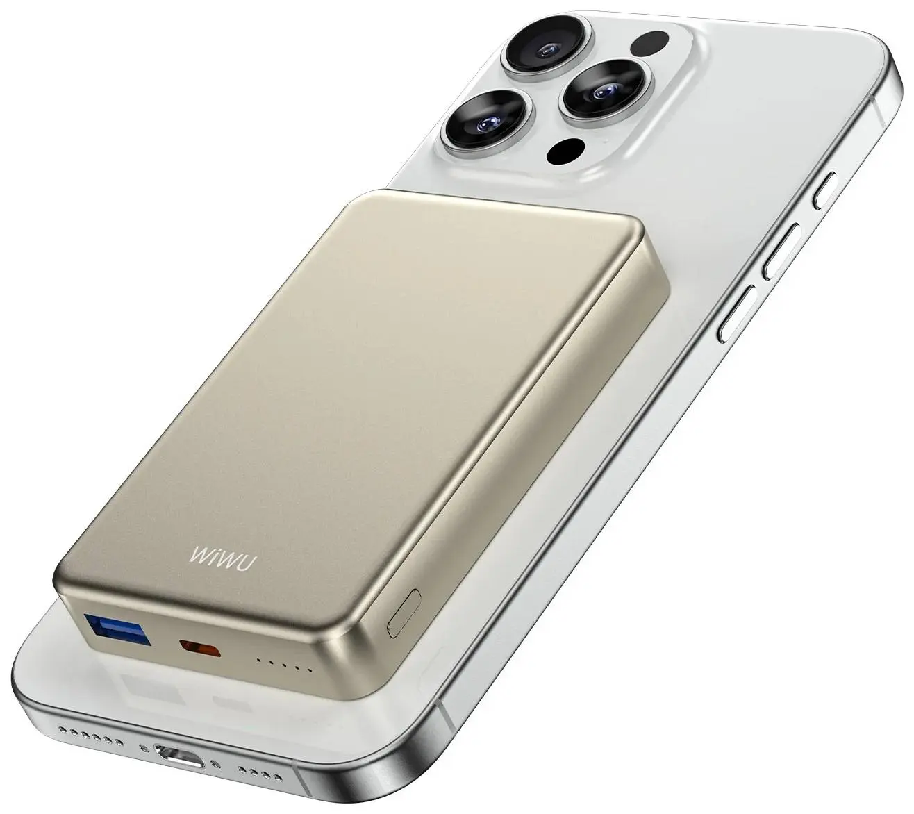Acumulator extern universal Wiwu P15-1 10000mAh (Titanium Gold) - 5