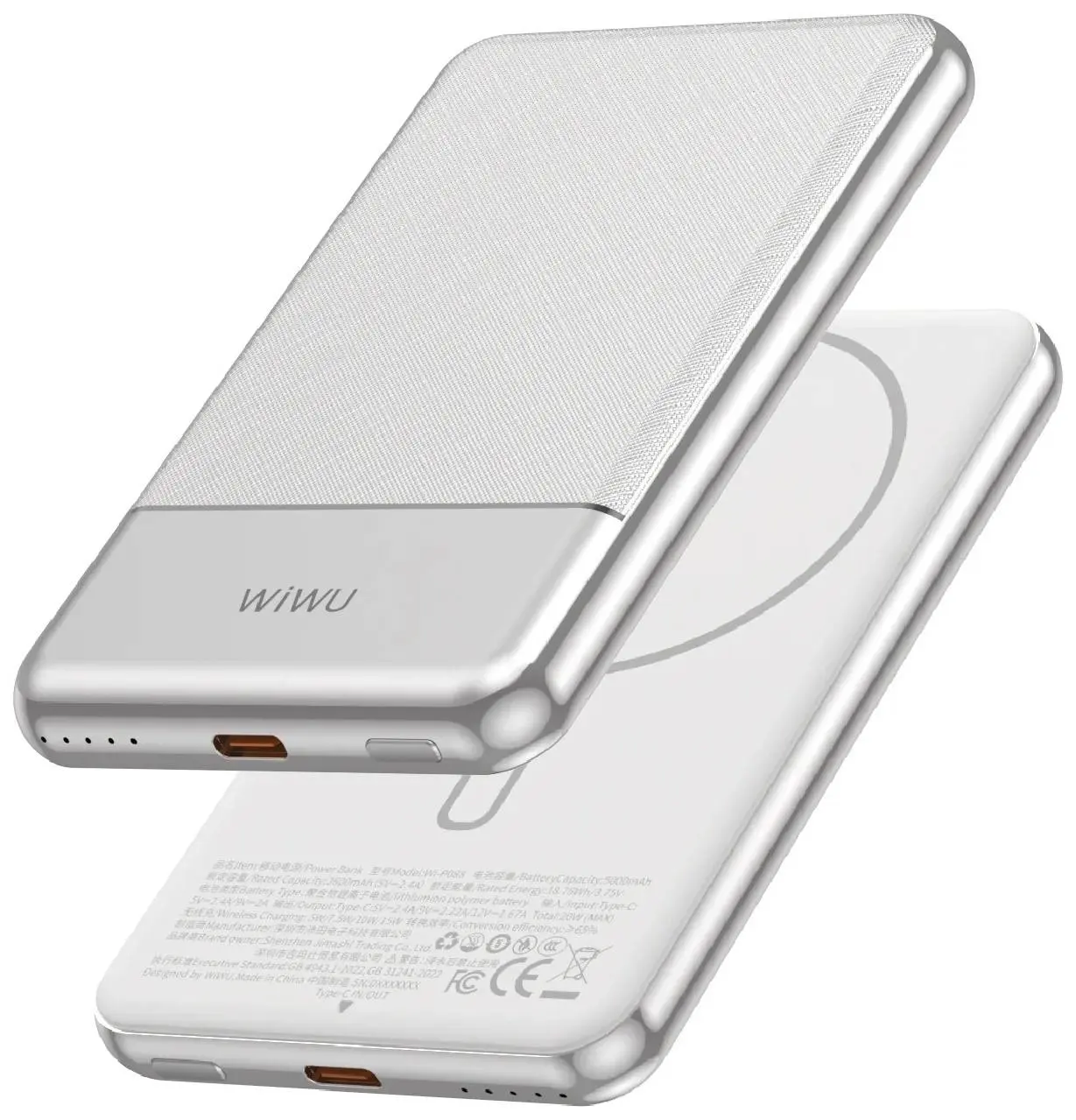 Acumulator extern universal Wiwu Wi-P088 5000mAh (Silver) - 2