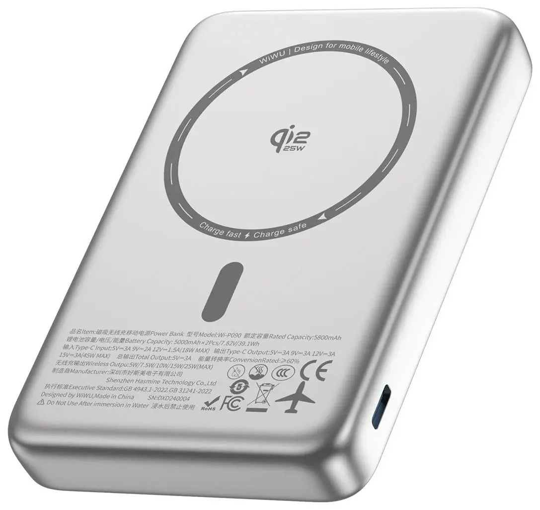 Acumulator extern universal Wiwu Wi-P090 10000mAh (Silver) - 2