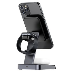 Incarcator fara fir 3in1 Acefast E3 (Black) Thumb