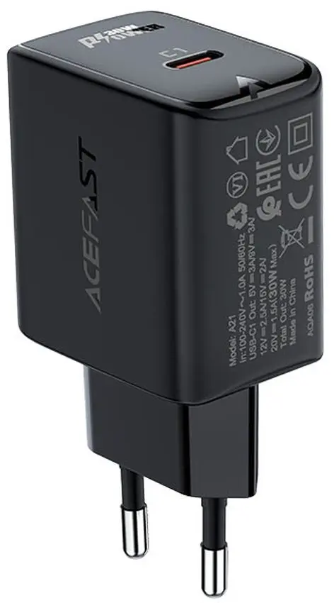 Зарядное устройство Acefast A21 (Black)