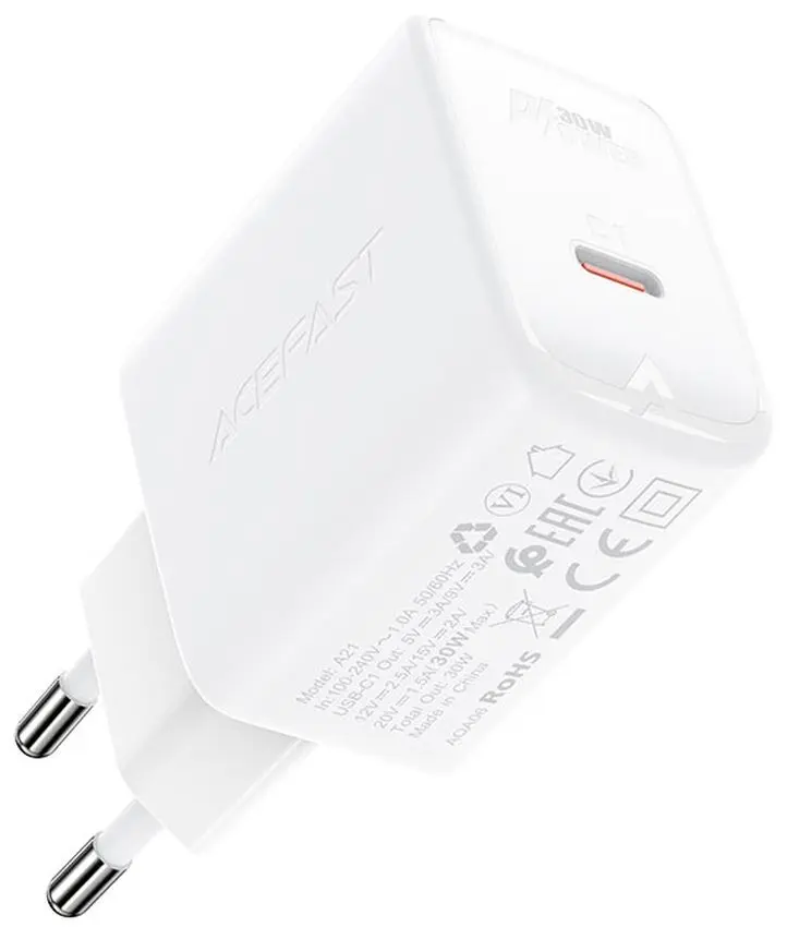 Зарядное устройство Acefast A21 (White) - 3