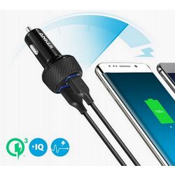 Incarcator auto Anker PowerDrive Speed 2QC (Black) Thumb
